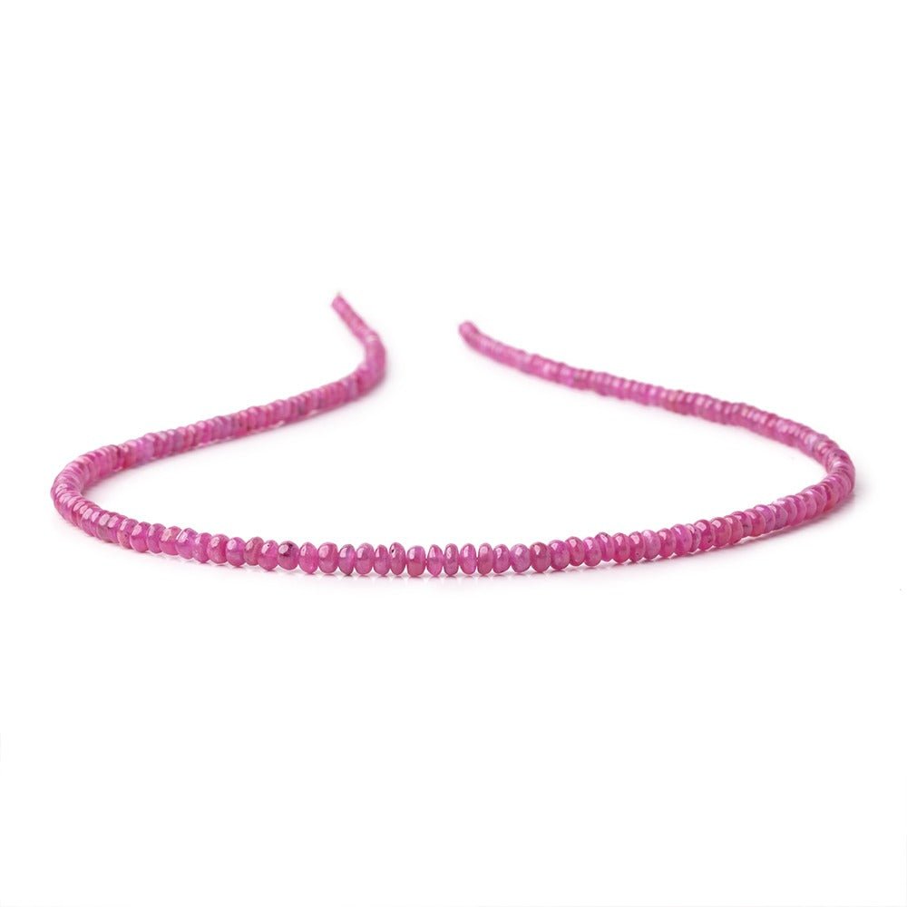 3-3.5mm Ruby Plain Rondelle Beads 16 inch 210 pieces AA - Beadsofcambay.com