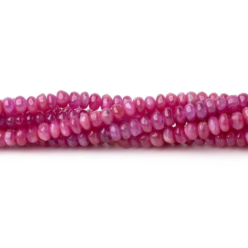 3-3.5mm Ruby Plain Rondelle Beads 16 inch 210 pieces AA - Beadsofcambay.com