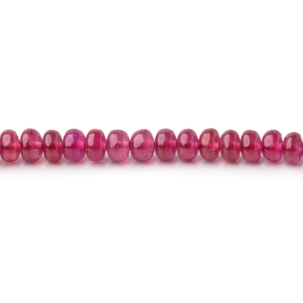 3-3.5mm Ruby Plain Rondelle Beads 17 inch 203 pieces - Beadsofcambay.com