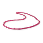 3-3.5mm Ruby Plain Rondelle Beads 17 inch 203 pieces - Beadsofcambay.com