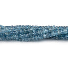 3-3.5mm Santa Maria Aquamarine faceted rondelle beads 16 inch 200 pieces AA - Beadsofcambay.com