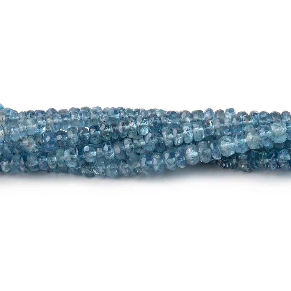 3-3.5mm Santa Maria Aquamarine faceted rondelle beads 16 inch 200 pieces AA - Beadsofcambay.com