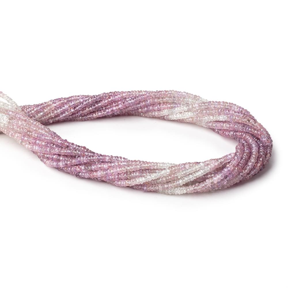 3-3.5mm Shaded Sapphire Faceted Rondelle Beads 17 inch 300 pieces - Beadsofcambay.com