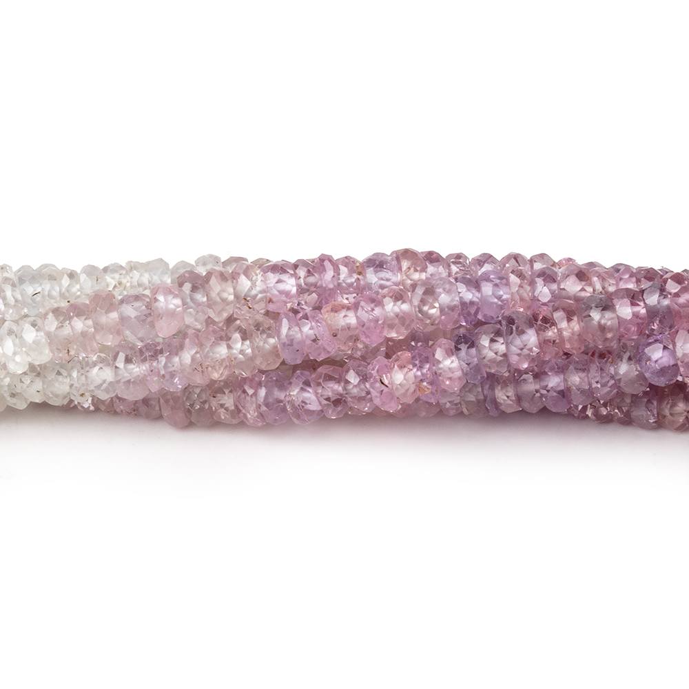 3-3.5mm Shaded Sapphire Faceted Rondelle Beads 17 inch 300 pieces - Beadsofcambay.com
