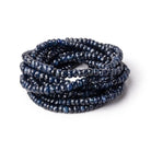3-4.5mm Cambodian Blue Sapphire Faceted Rondelles 16 inch 180 Beads - Beadsofcambay.com