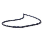 3-4.5mm Cambodian Blue Sapphire Faceted Rondelles 16 inch 180 Beads - Beadsofcambay.com