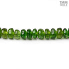 3-4.5mm Chrome Diopside Plain Rondelles 9 inch 100 Beads 1mm Drill Hole - Beadsofcambay.com