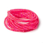 3-4.5mm Neon Pink Opal Faceted Rondelles 17 inch 200 color treated beads AA - Beadsofcambay.com