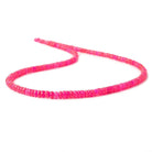 3-4.5mm Neon Pink Opal Faceted Rondelles 17 inch 200 color treated beads AA - Beadsofcambay.com