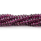 3-4.5mm Rhodolite Garnet Plain Rondelle Beads 18 inch 224 pieces - Beadsofcambay.com
