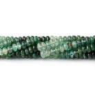 3-4.5mm Shaded Emerald Plain Rondelle Beads 18 inch 190 pieces - Beadsofcambay.com