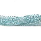 3-4.5mm Sky Blue Topaz Faceted Rondelle Beads 16 inch 200 beads - Beadsofcambay.com