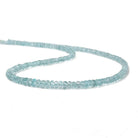 3-4.5mm Sky Blue Topaz Faceted Rondelle Beads 16 inch 200 beads - Beadsofcambay.com