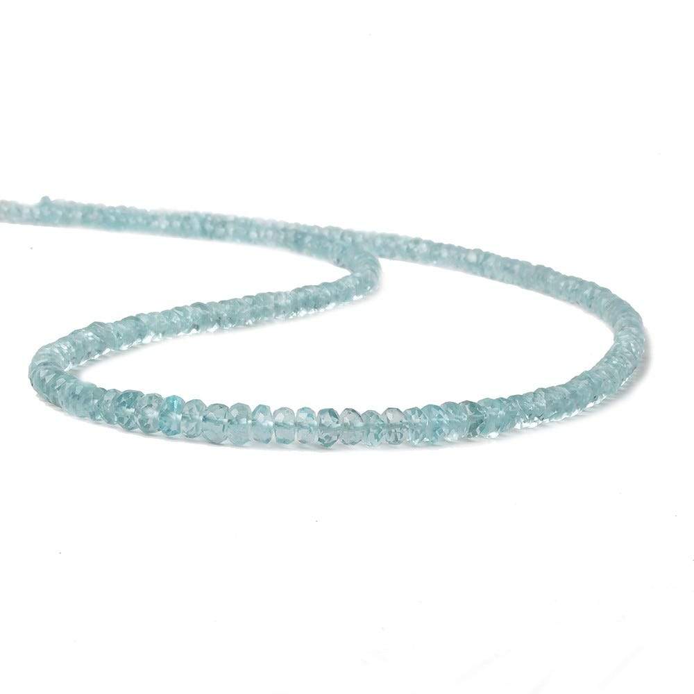 3-4.5mm Sky Blue Topaz Faceted Rondelle Beads 16 inch 200 beads - Beadsofcambay.com