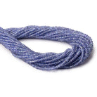 3-4.5mm Tanzanite Plain Rondelle Beads 18 inch 242 pieces - Beadsofcambay.com
