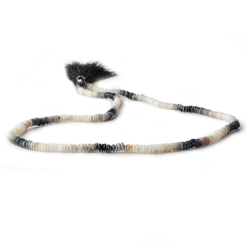 3-4mm Australian Opal Plain Rondelle Beads 18 inch 350 pieces A - Beadsofcambay.com