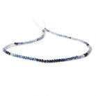 3-4mm Blue & White Sapphire Beads 14.5 inch 131 pieces - Beadsofcambay.com