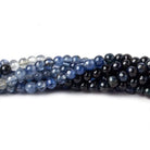 3-4mm Blue & White Sapphire Beads 14.5 inch 131 pieces - Beadsofcambay.com