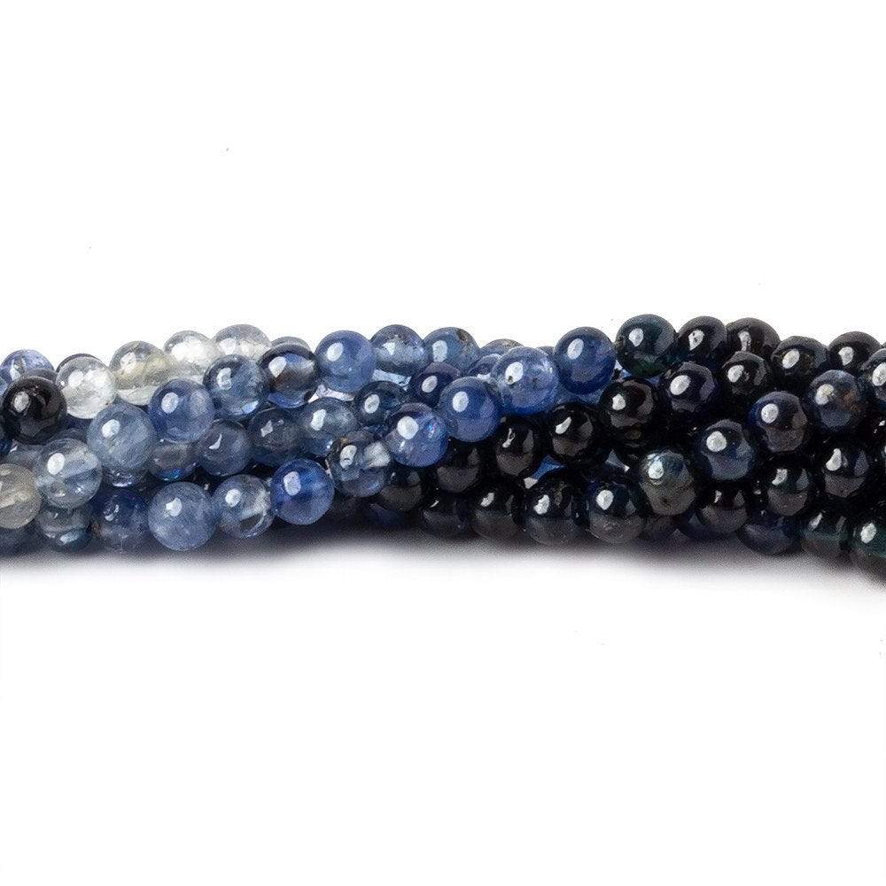 3-4mm Blue & White Sapphire Beads 14.5 inch 131 pieces - Beadsofcambay.com