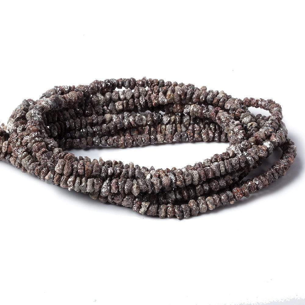 3-4mm Chocolate Brown Diamond crystal nugget beads 15 inch 215 pieces - Beadsofcambay.com