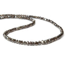 3-4mm Chocolate Diamond Faceted Rondelle Beads 16 inch 163 pieces - Beadsofcambay.com
