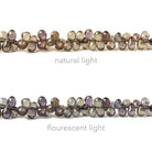 3-4mm Color Change Sapphire Petite Faceted Tear Drop Beads 10 inch 200 pieces - Beadsofcambay.com