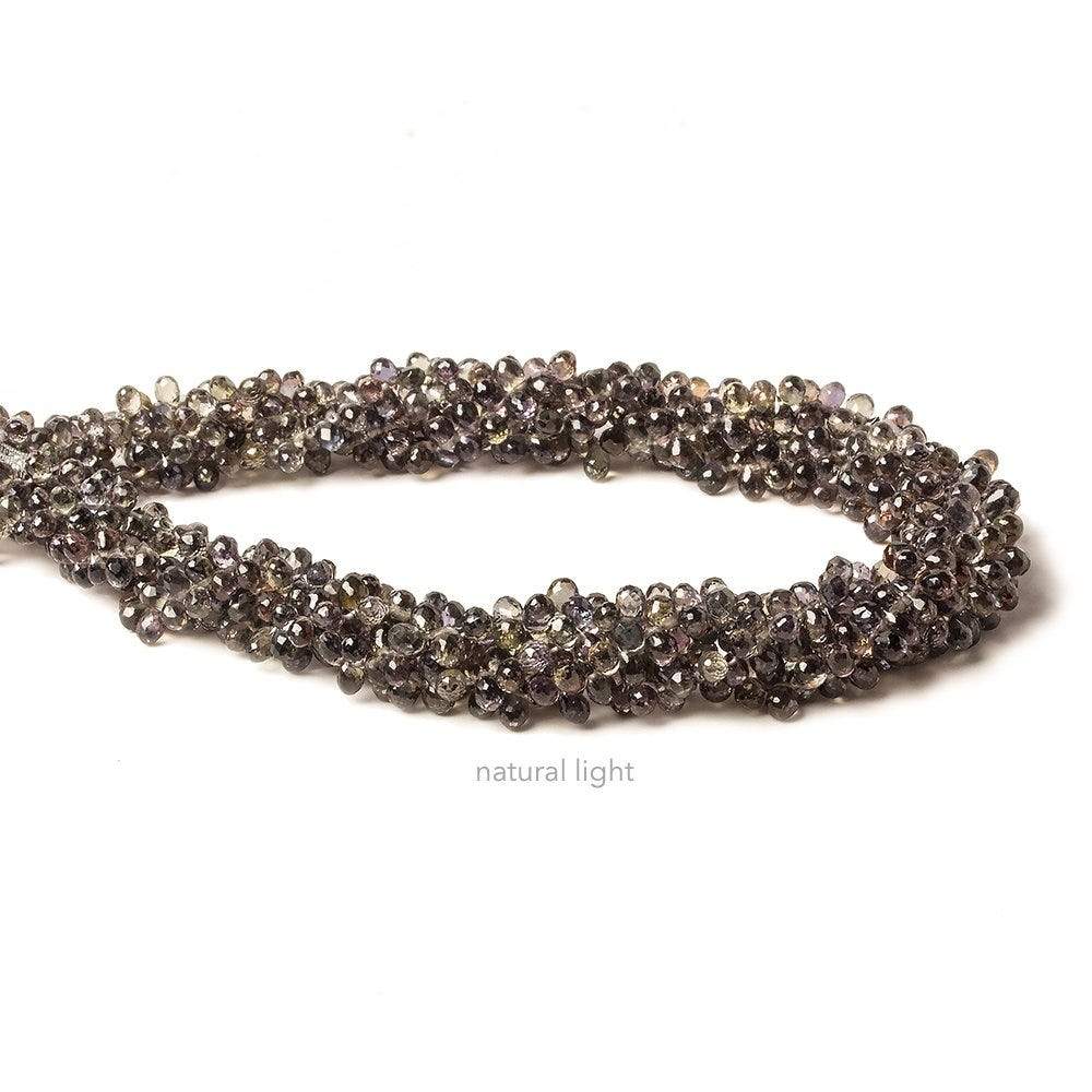 3-4mm Color Change Sapphire Petite Faceted Tear Drop Beads 10 inch 200 pieces - Beadsofcambay.com