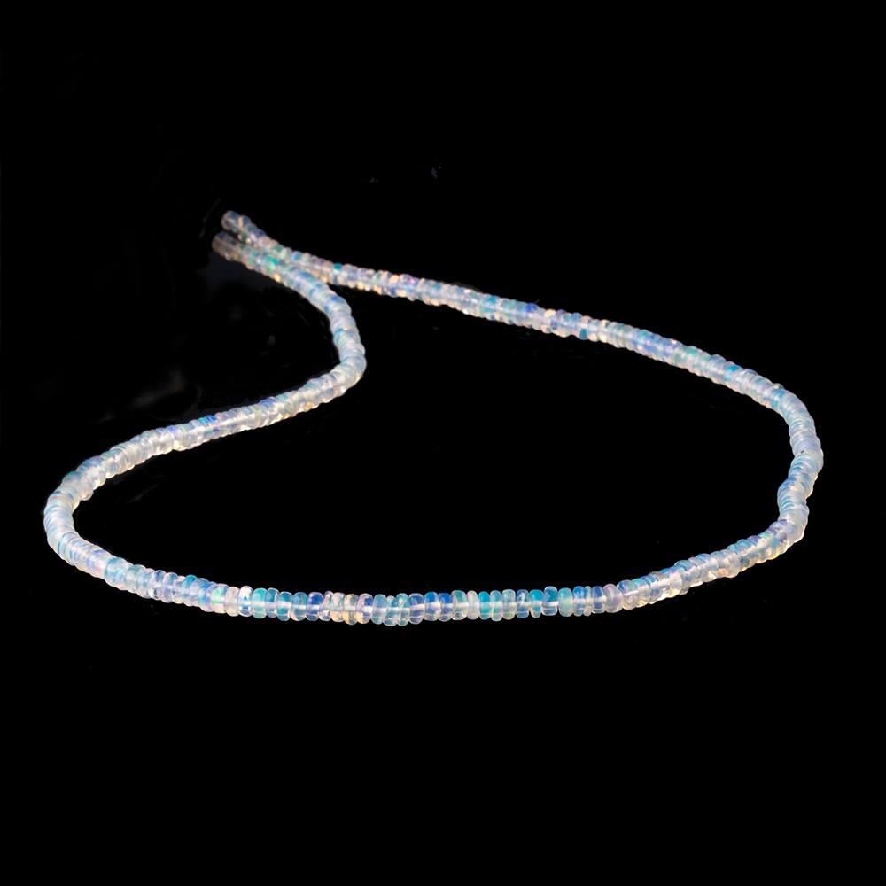 3-4mm Ethiopian Opal Plain Rondelle Beads 16 inch 285 pieces - Beadsofcambay.com