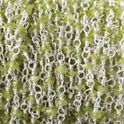 3-4mm Idocrase Silver plated Chain by the foot - Beadsofcambay.com