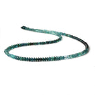 3-4mm Indicolite Blue Tourmaline plain rondelles 18 inch 210 beads AA - Beadsofcambay.com