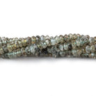 3-4mm Moss Aquamarine Faceted Rondelle Beads 13 inch 170 pieces - Beadsofcambay.com