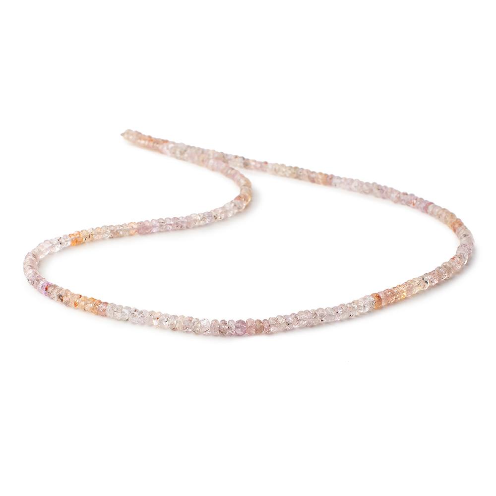 3-4mm Multi Color Topaz faceted rondelle beads 18 inch 200 pieces A grade - Beadsofcambay.com