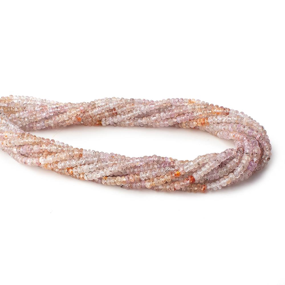 3-4mm Multi Color Topaz faceted rondelle beads 18 inch 200 pieces A grade - Beadsofcambay.com
