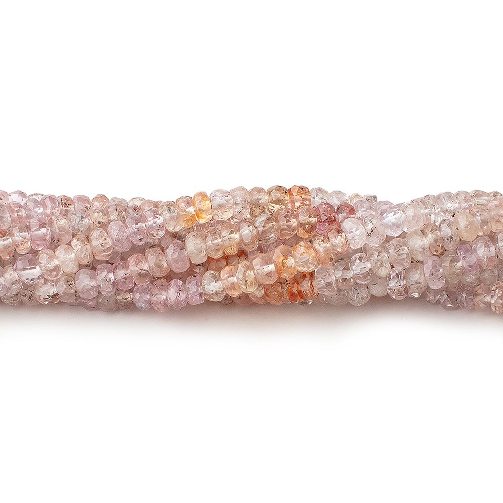 3-4mm Multi Color Topaz faceted rondelle beads 18 inch 200 pieces A grade - Beadsofcambay.com