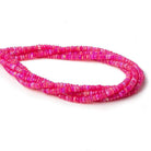 3-4mm Pink Opal Faceted Rondelles 17 inch 225 color treated beads AA - Beadsofcambay.com