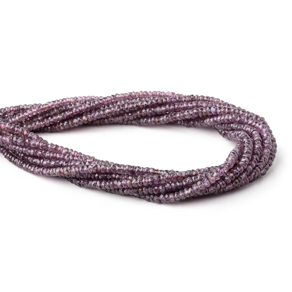 3-4mm Purple Spinel Faceted Rondelle Beads 16 inch 190 pieces AA - Beadsofcambay.com