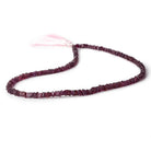 3-4mm Rhodolite Garnet Plain Square Heshi Beads 16 inch 223 pieces - Beadsofcambay.com