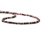 3-4mm Rhodonite Beads Faceted Rondelle 13.5 inch 160 pieces - Beadsofcambay.com