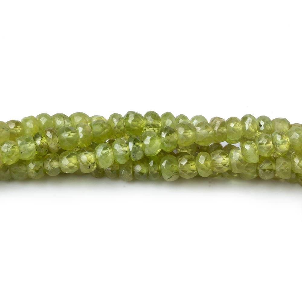 3-4mm Sphene faceted rondelle beads 18 inch 200 pieces AA - Beadsofcambay.com