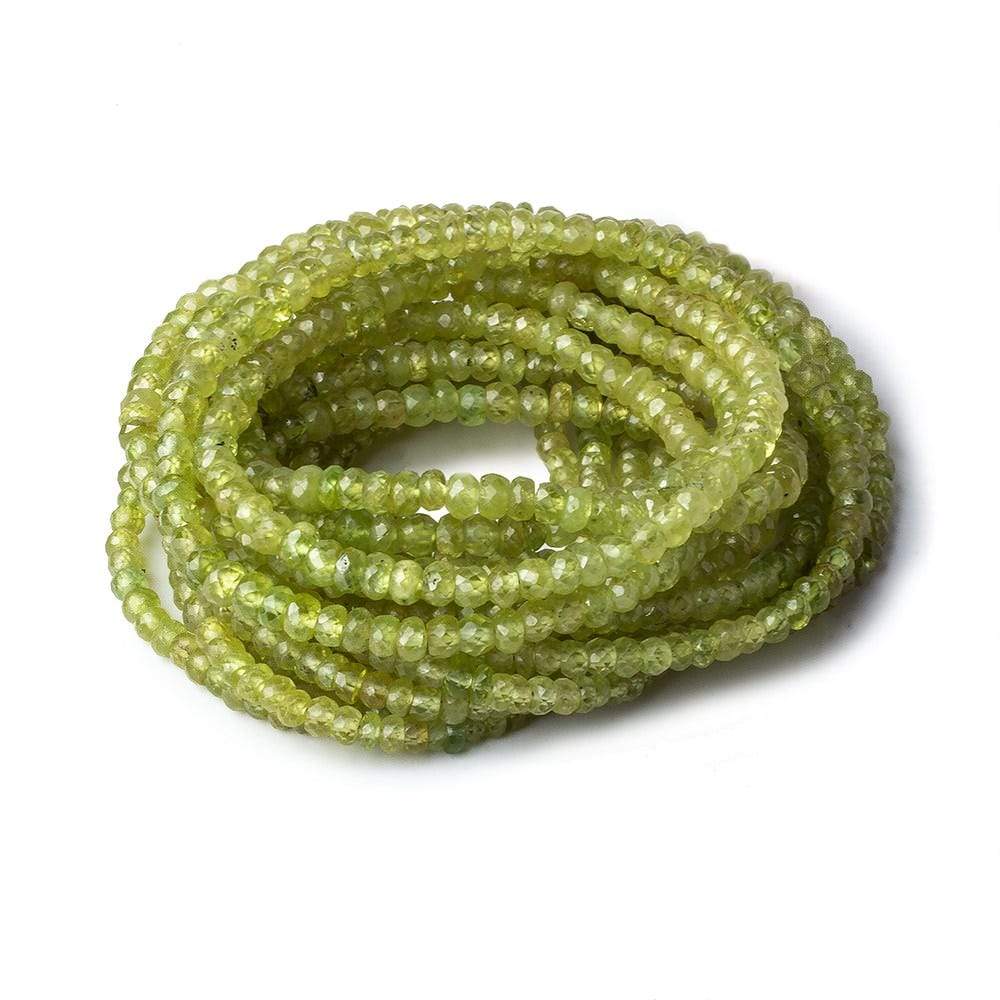 3-4mm Sphene faceted rondelle beads 18 inch 200 pieces AA - Beadsofcambay.com