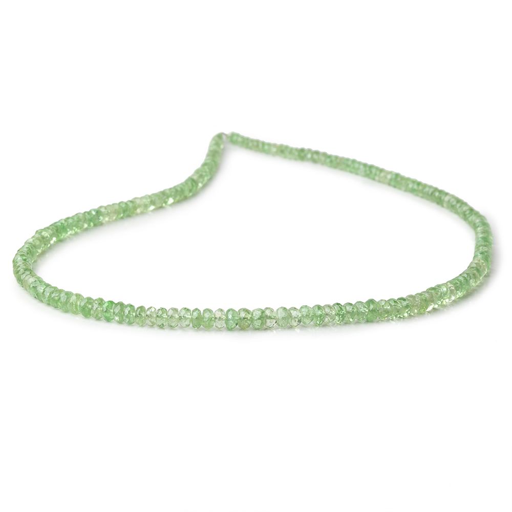 3-4mm Tsavorite Garnet Faceted Rondelle Beads 15.75 inch 187 pieces - Beadsofcambay.com