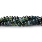 3-5.5mm Blue & Green Sapphire Plain Rondelle Beads 16 inch 172 pieces - Beadsofcambay.com