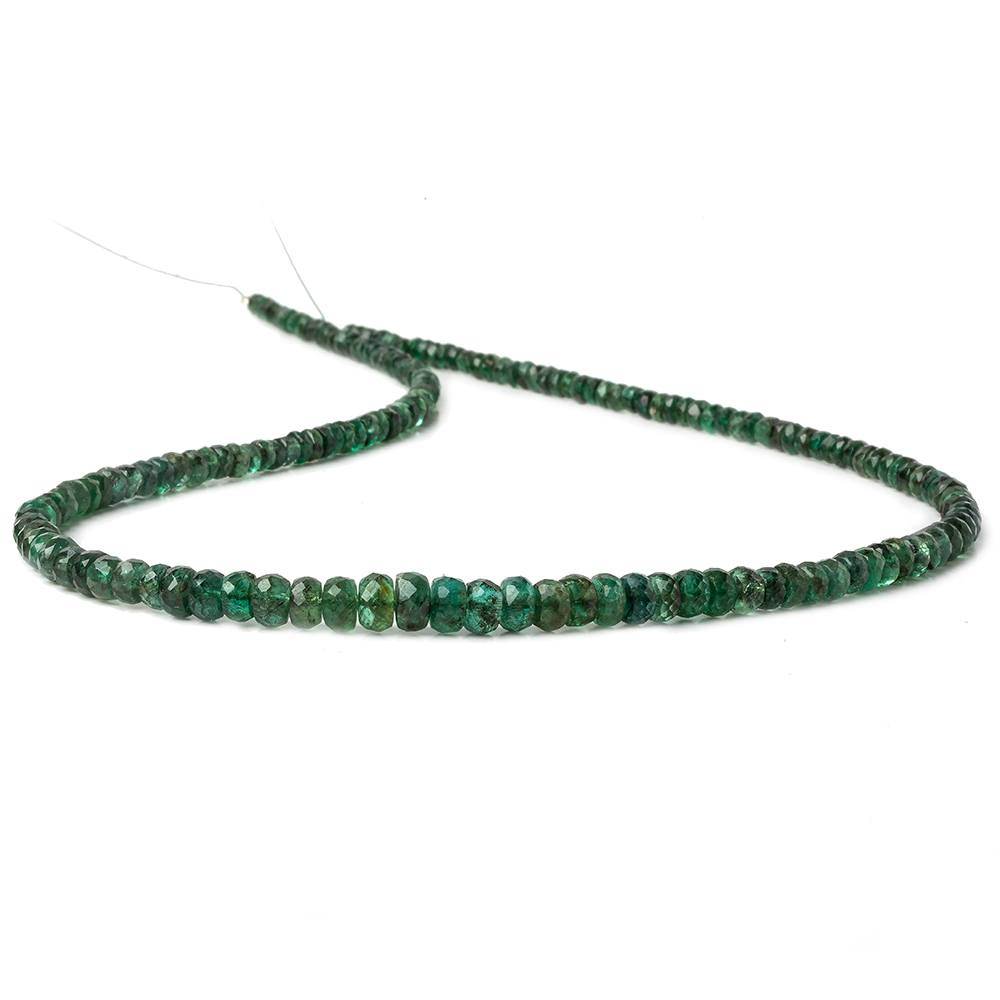 3-5.5mm Emerald faceted rondelle beads 16 inches 155 pieces A - Beadsofcambay.com