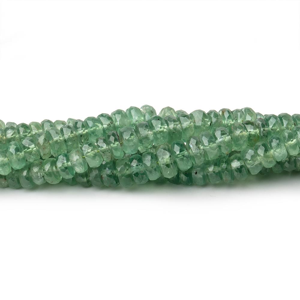 3-5.5mm Green Kyanite Faceted Rondelle Beads 16 inch 215 pieces - Beadsofcambay.com