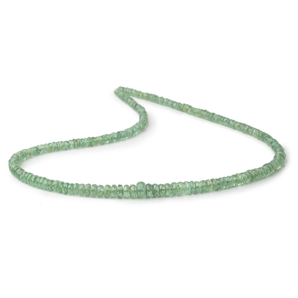 3-5.5mm Green Kyanite Faceted Rondelle Beads 16 inch 215 pieces - Beadsofcambay.com