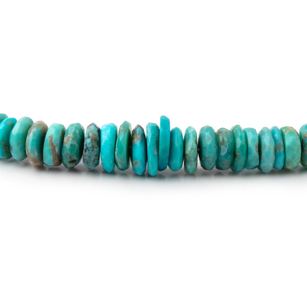 3-5.5mm Sleeping Beauty Turquoise Faceted Heshi Beads 15 inch 200 pieces AA - Beadsofcambay.com