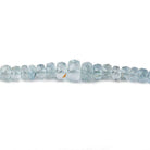 3-5mm Aquamarine faceted rondelle beads 16 inch 160 pieces A - Beadsofcambay.com