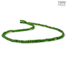 3-5mm Chrome Diopside plain rondelle beads 17 inch 215 pieces 1mm large hole AA - Beadsofcambay.com