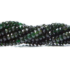 3-5mm Chrome Tourmaline Faceted Rondelle 16 inch 182 pieces - Beadsofcambay.com