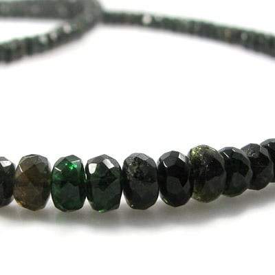 3-5mm Chrome Tourmaline Faceted Rondelle 16 inch 182 pieces - Beadsofcambay.com